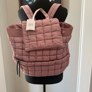 Kirklands Pink Quilted Backpack